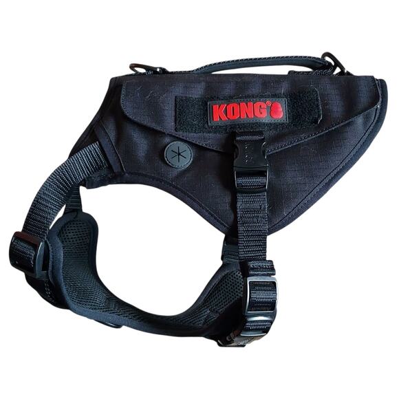 KONG Tactical Dog Harness Vest Ultra Durable Metal Fasteners Sz Med - Picture 8 of 8